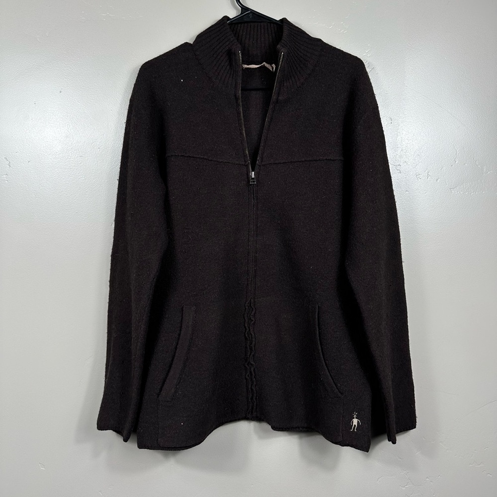 Smartwool Women’s 100% Merino Wool Jacket Mocha Brown Size Medium
